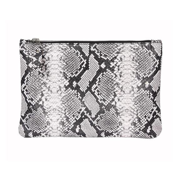 NEW STREETS AHEAD women leather clutch in python